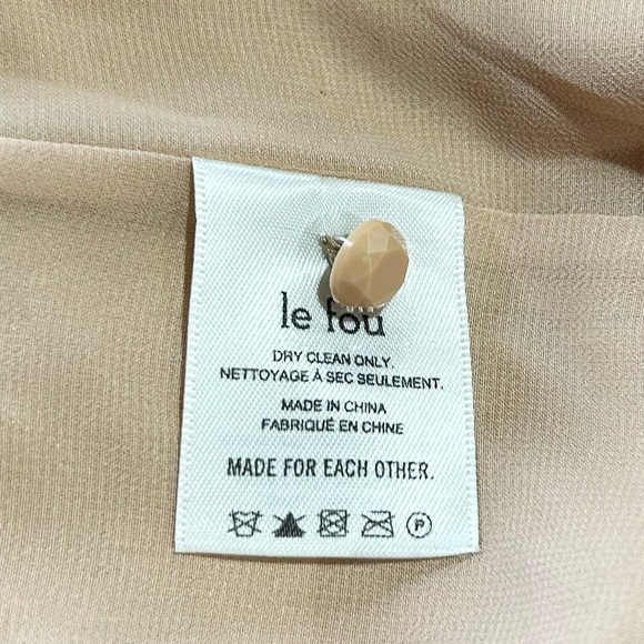 Aritzia Silk Le Fou Wilfred Mambo Dress‎ in Stockings Beige 2 - Picture 11 of 12